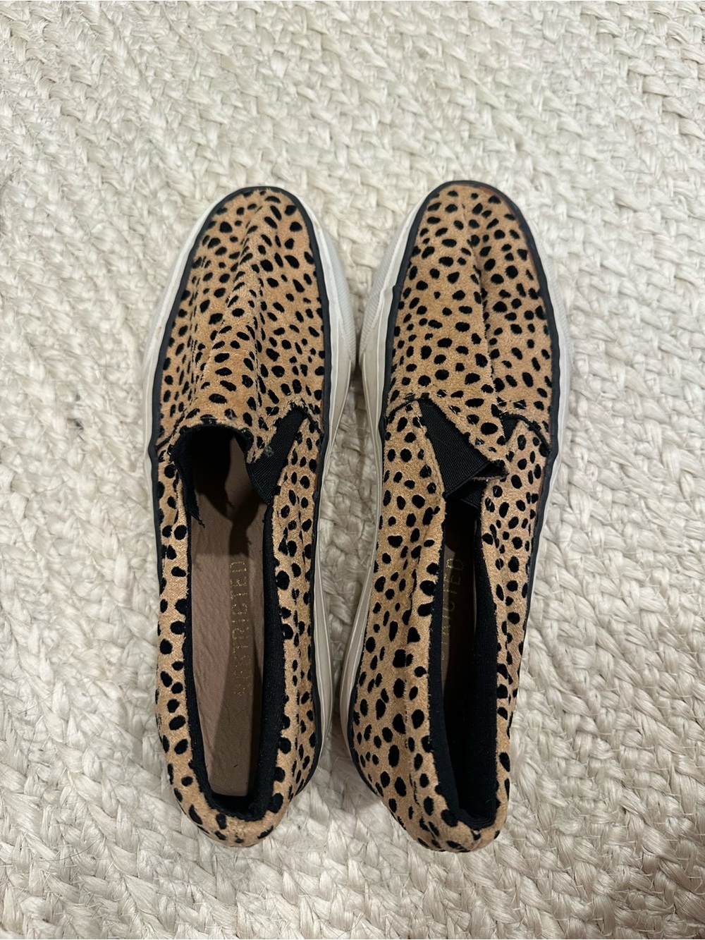 Restricted Tan and Black Cheetah Print Slip-On Espadrilles - Picture 4 of 4